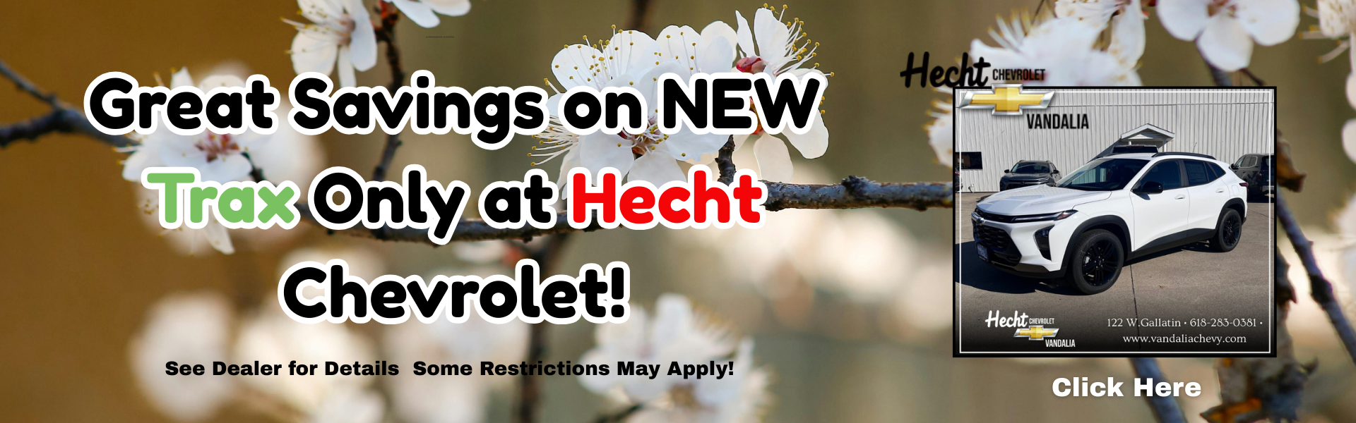 March Trax banner 2026 new vehicles